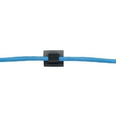 PANDUIT 1" L, 1" W, Black Plastic Wire Clip, Indoor/Outdoor: Indoor ACC38-A-M20